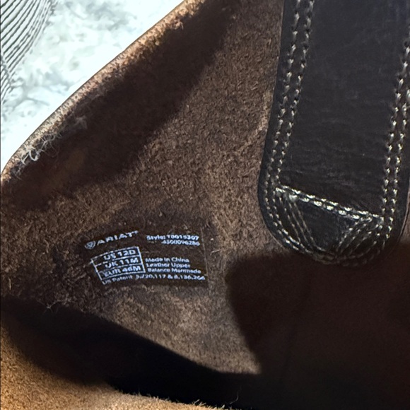 Ariat Dark Brown Leather Cowboy Boots - Picture 7 of 9